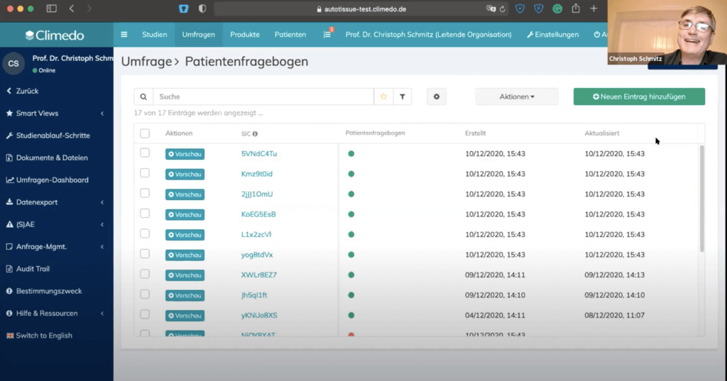 Patientenfragebogen